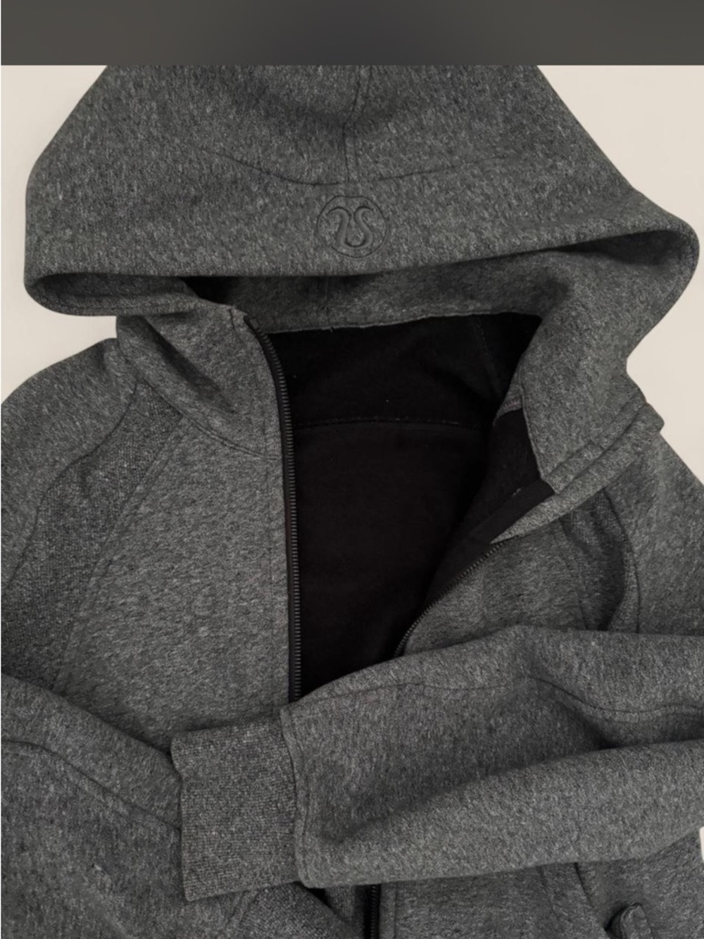 lululemon athletica Dark Gray Hooded Zip Sweatshirt - Picture 4 of 4